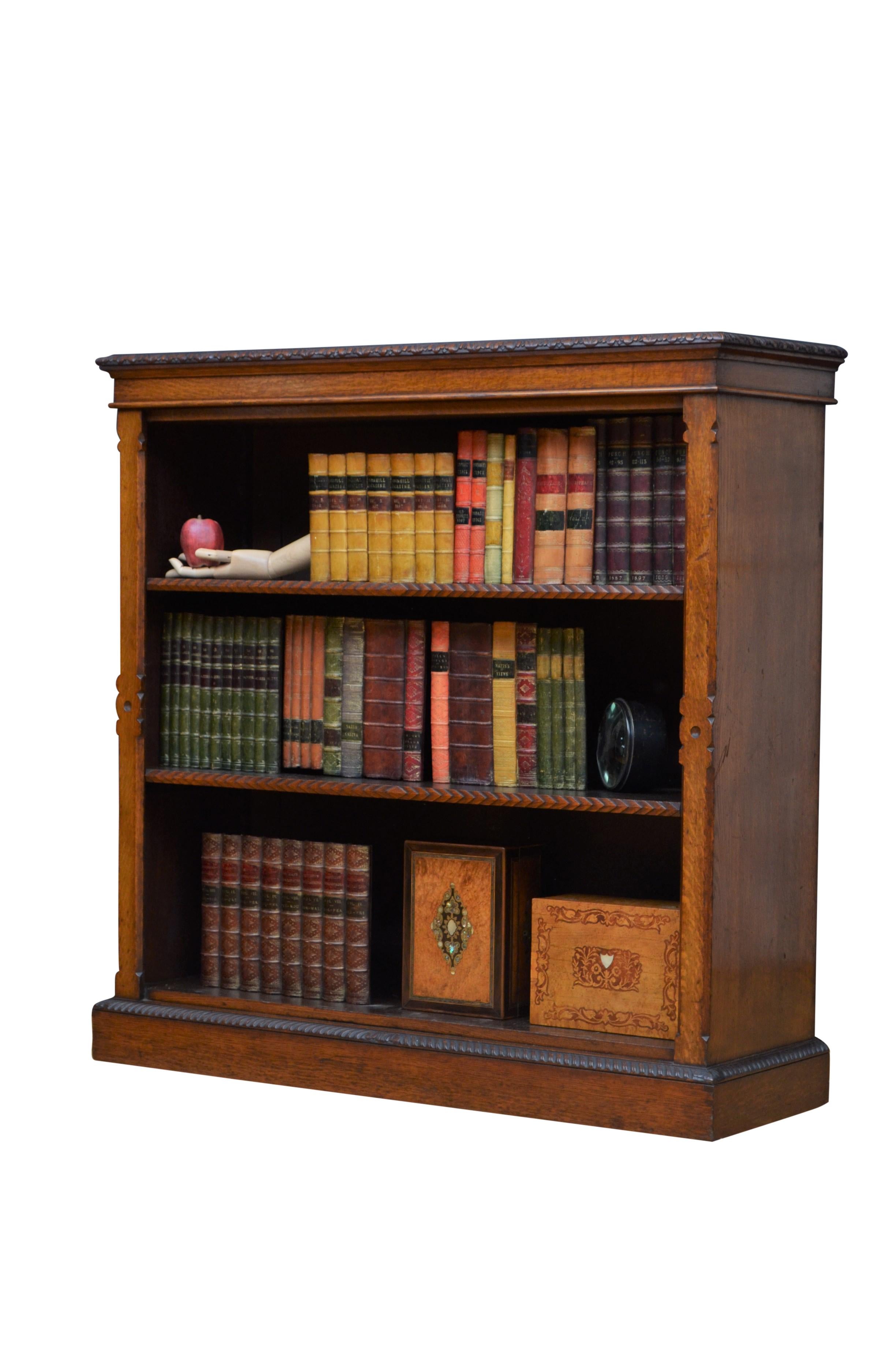 Victorian Oak Offenes Bücherregal (Viktorianisch) im Angebot