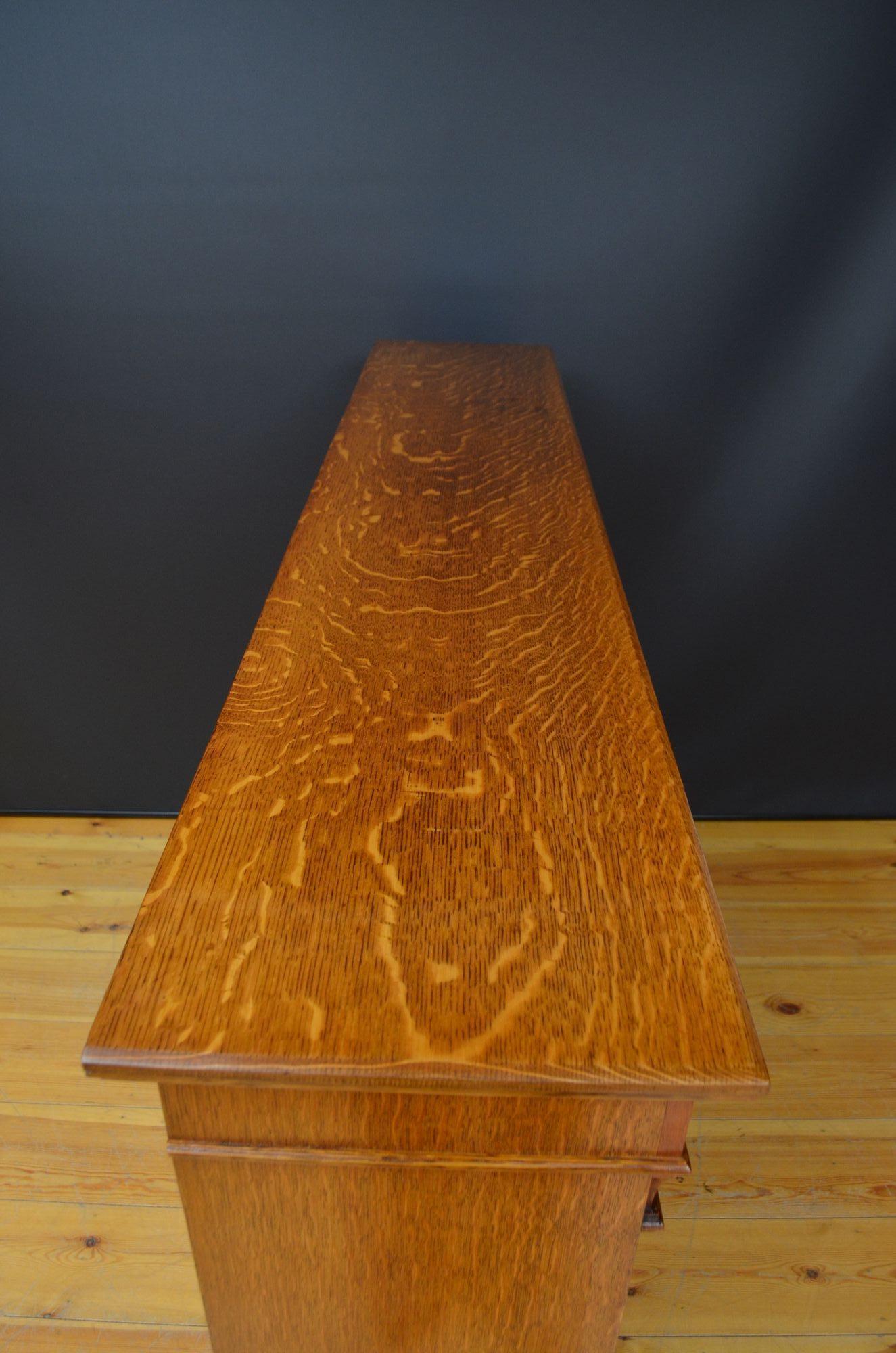 Victorian Oak Open Bookcase For Sale 1