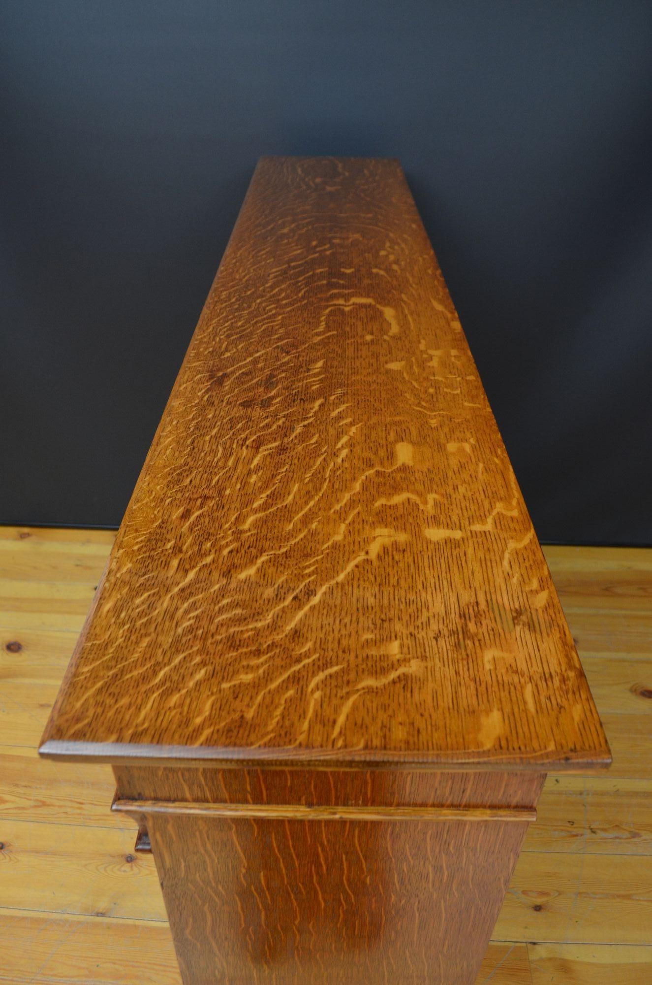 Victorian Oak Open Bookcase For Sale 2