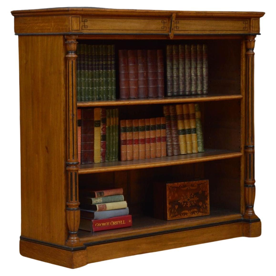 Victorian Oak Open Bookcase