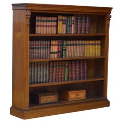 Victorian Oak Open Bookcase