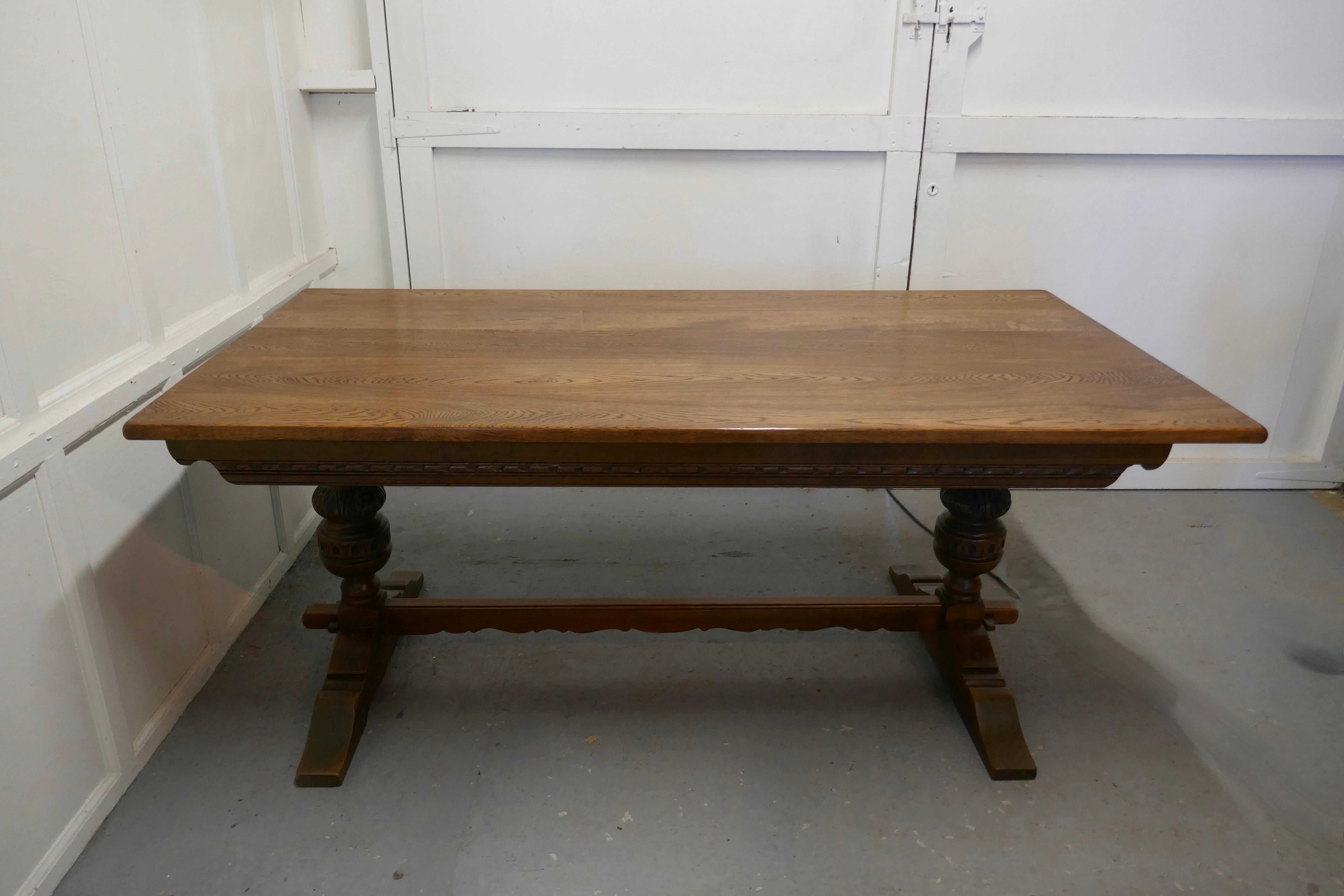 Victorian Oak Refectory Table 1