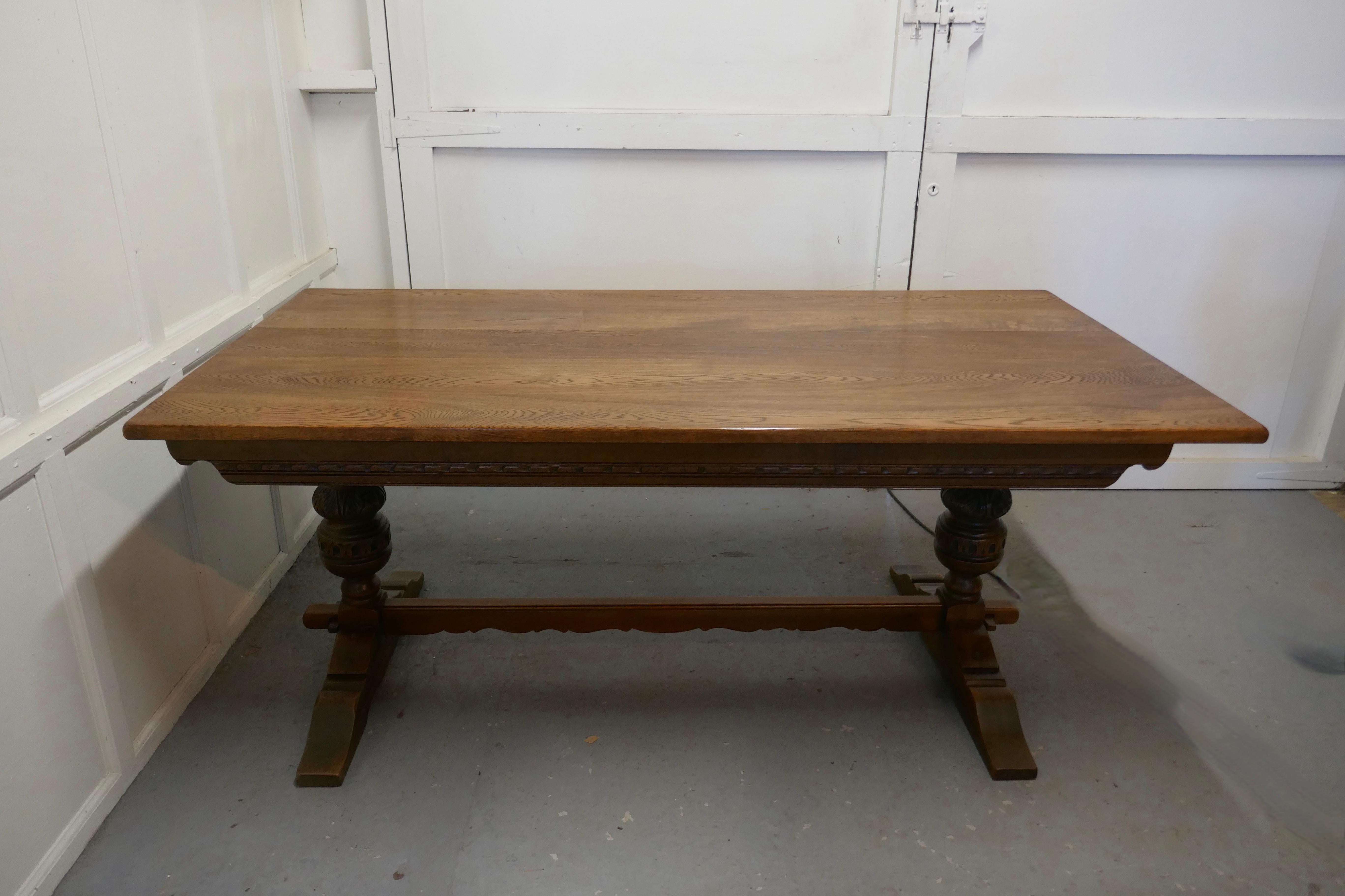 Late 19th Century Victorian Oak Refectory Table  