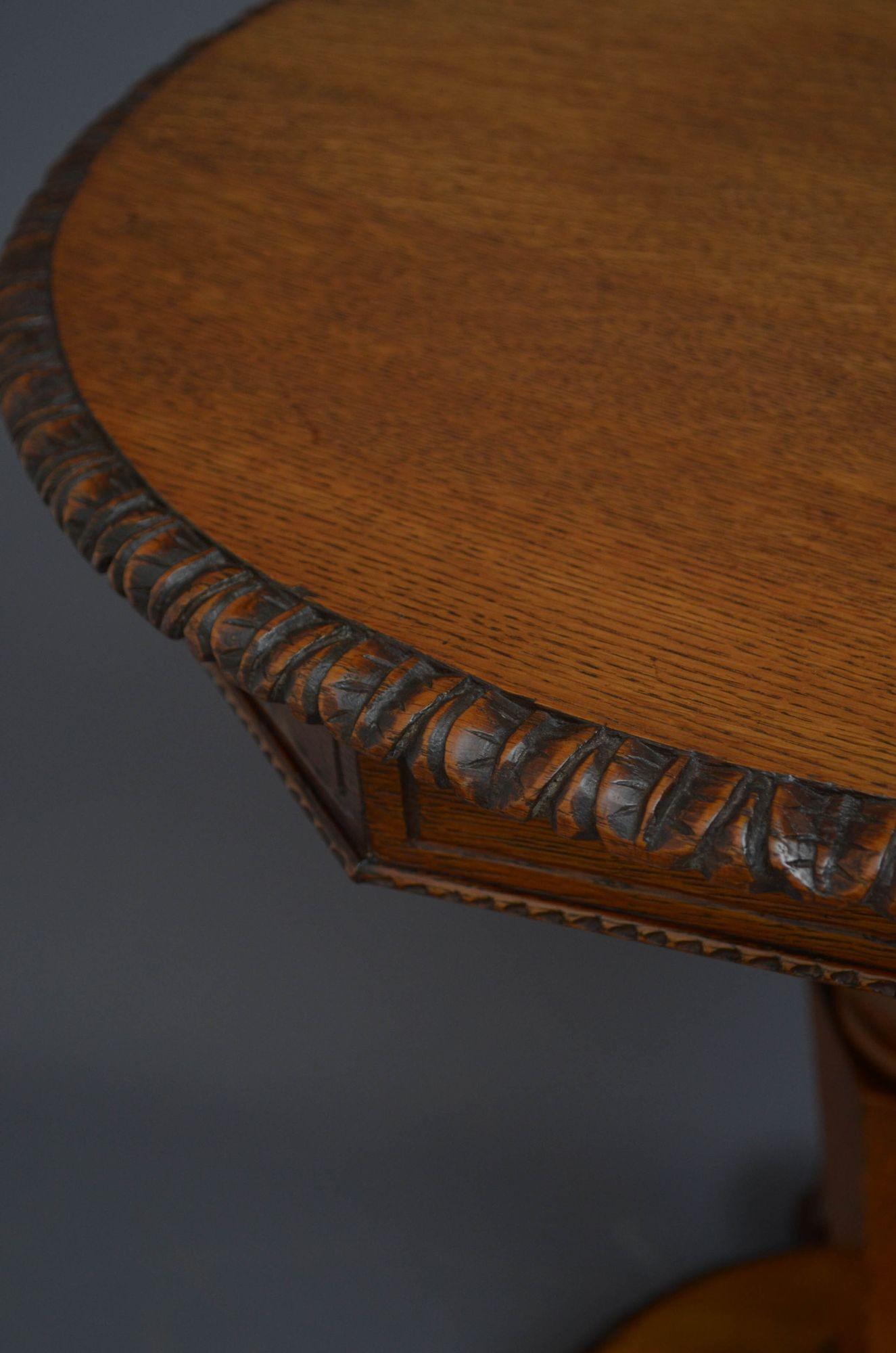 Victorian Oak Side Table 1