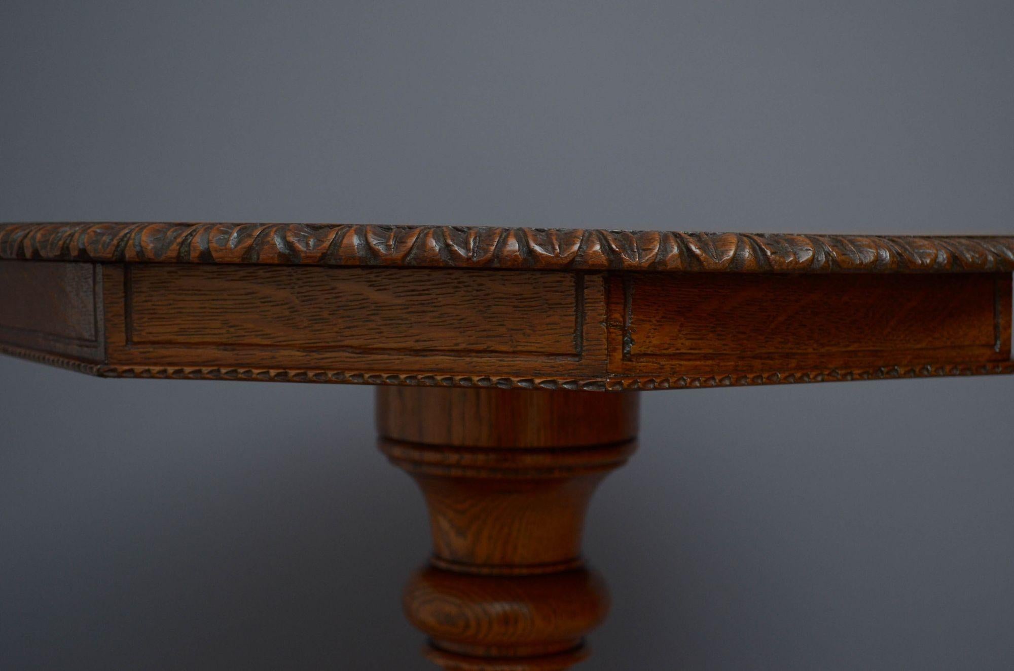 Victorian Oak Side Table 2
