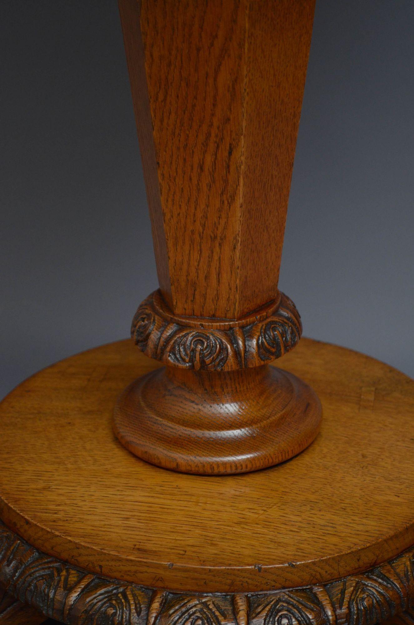 Victorian Oak Side Table 4