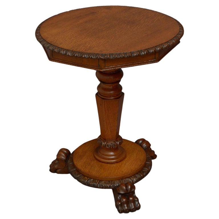 Victorian Oak Side Table For Sale at 1stDibs