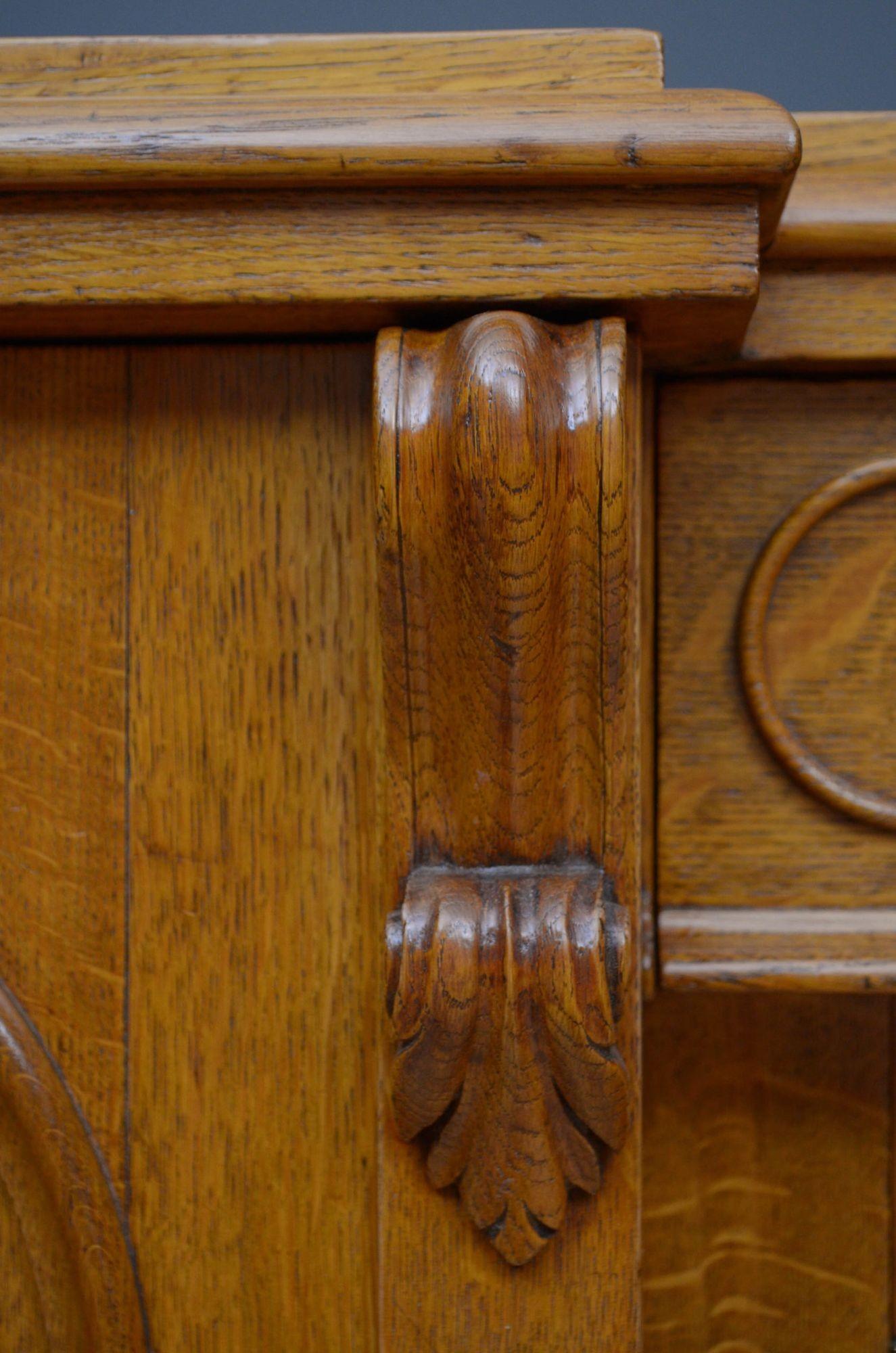 Victorian Oak Sideboard For Sale 4