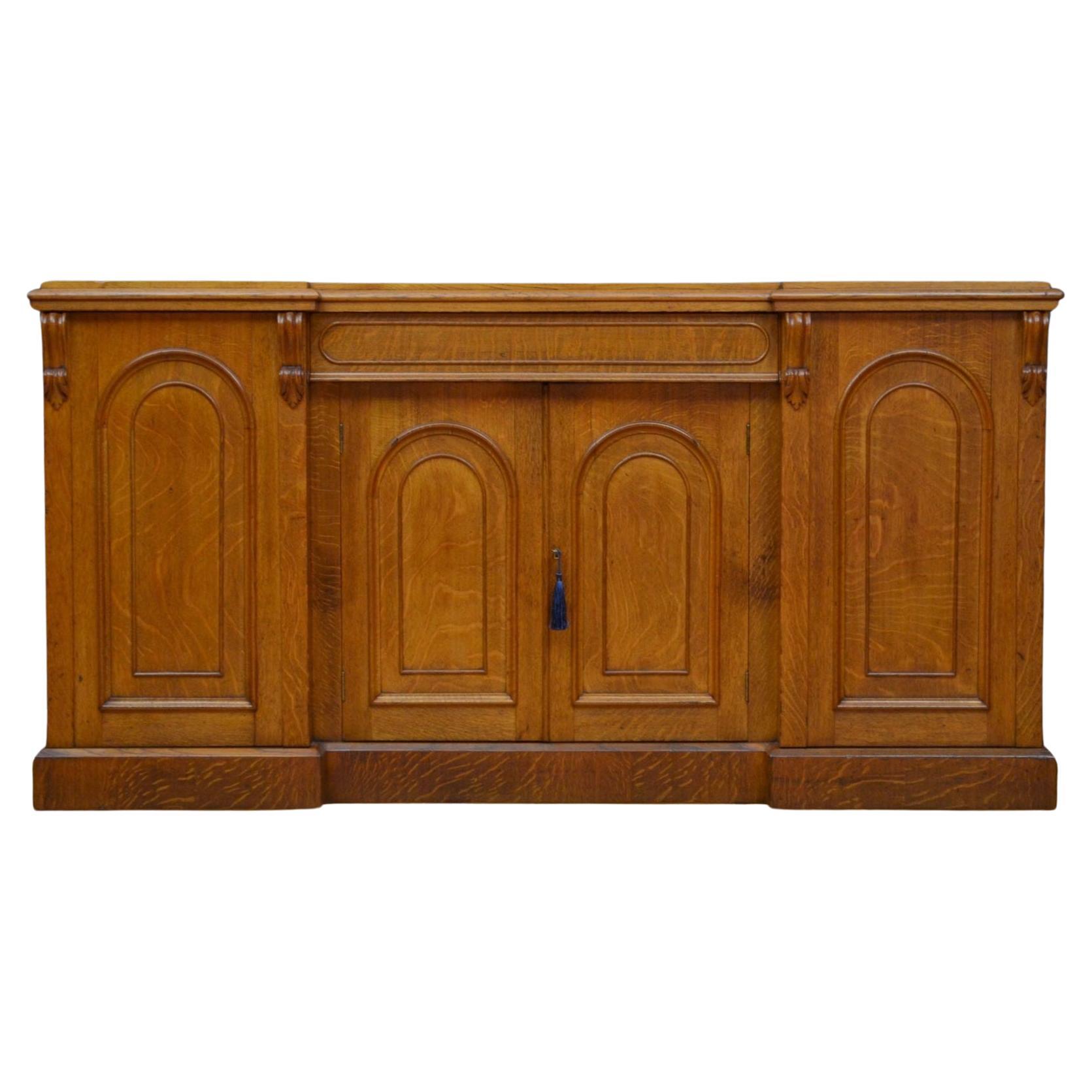 Victorian Oak Sideboard For Sale