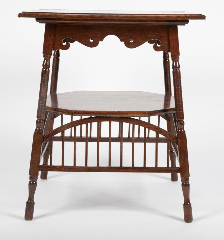 Victorian Oak Spindle Table For Sale at 1stDibs