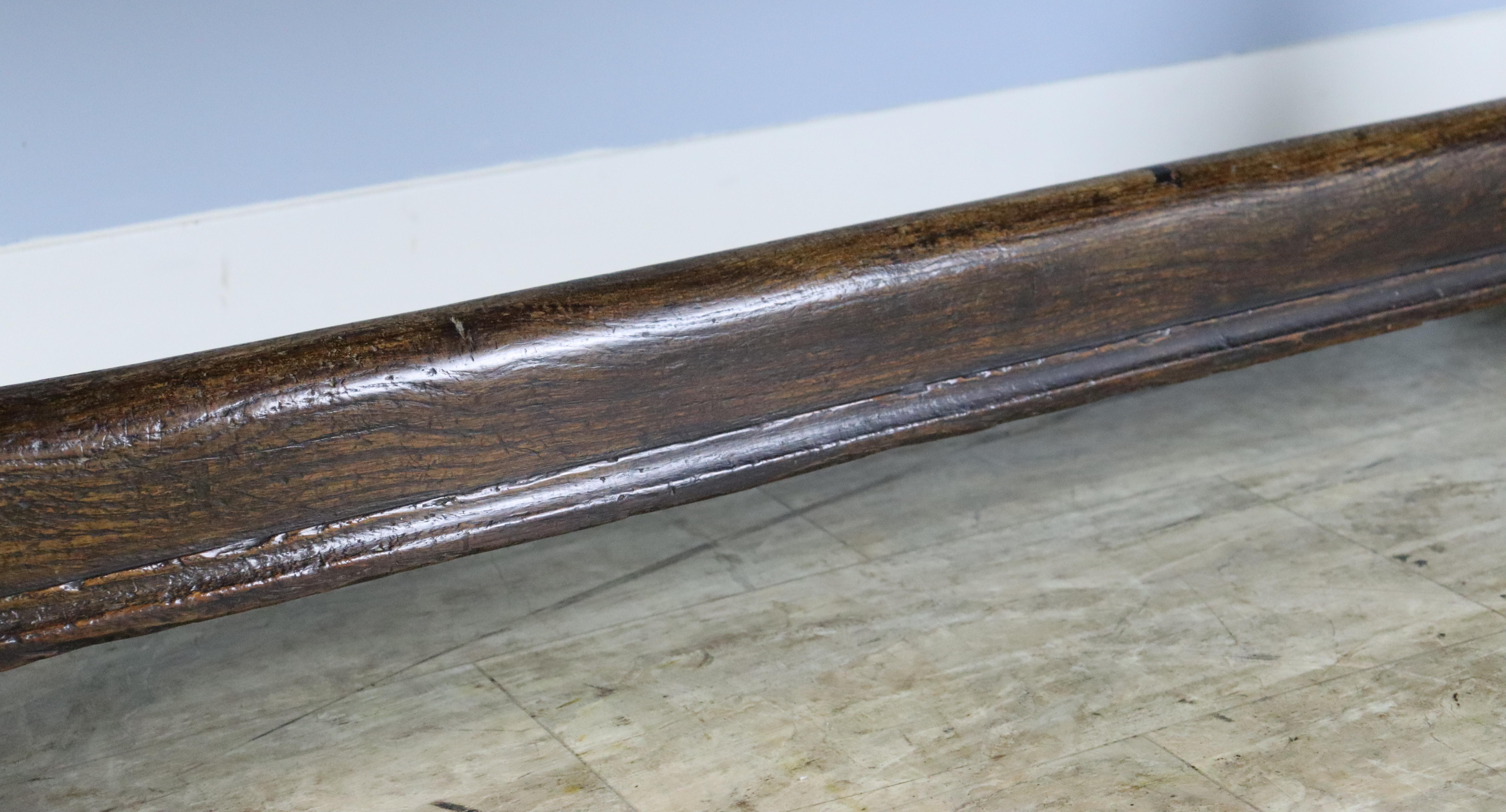 Table de ferme victorienne en chêne à base d'étole fabriquée à partir de bois antérieur en vente 1