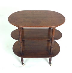 Victorian Oak Three-Tier Table