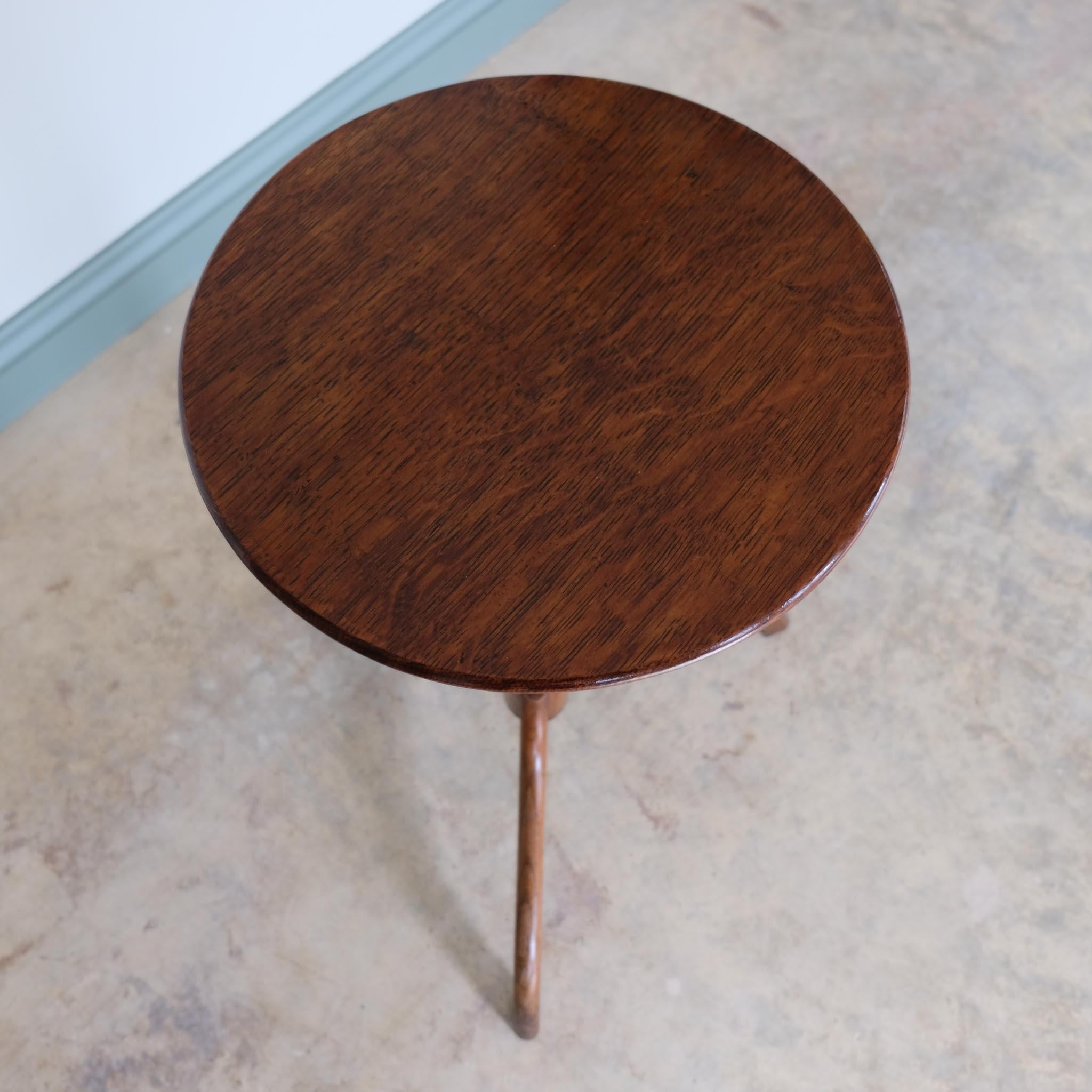Victorian Oak Tripod Table For Sale 3