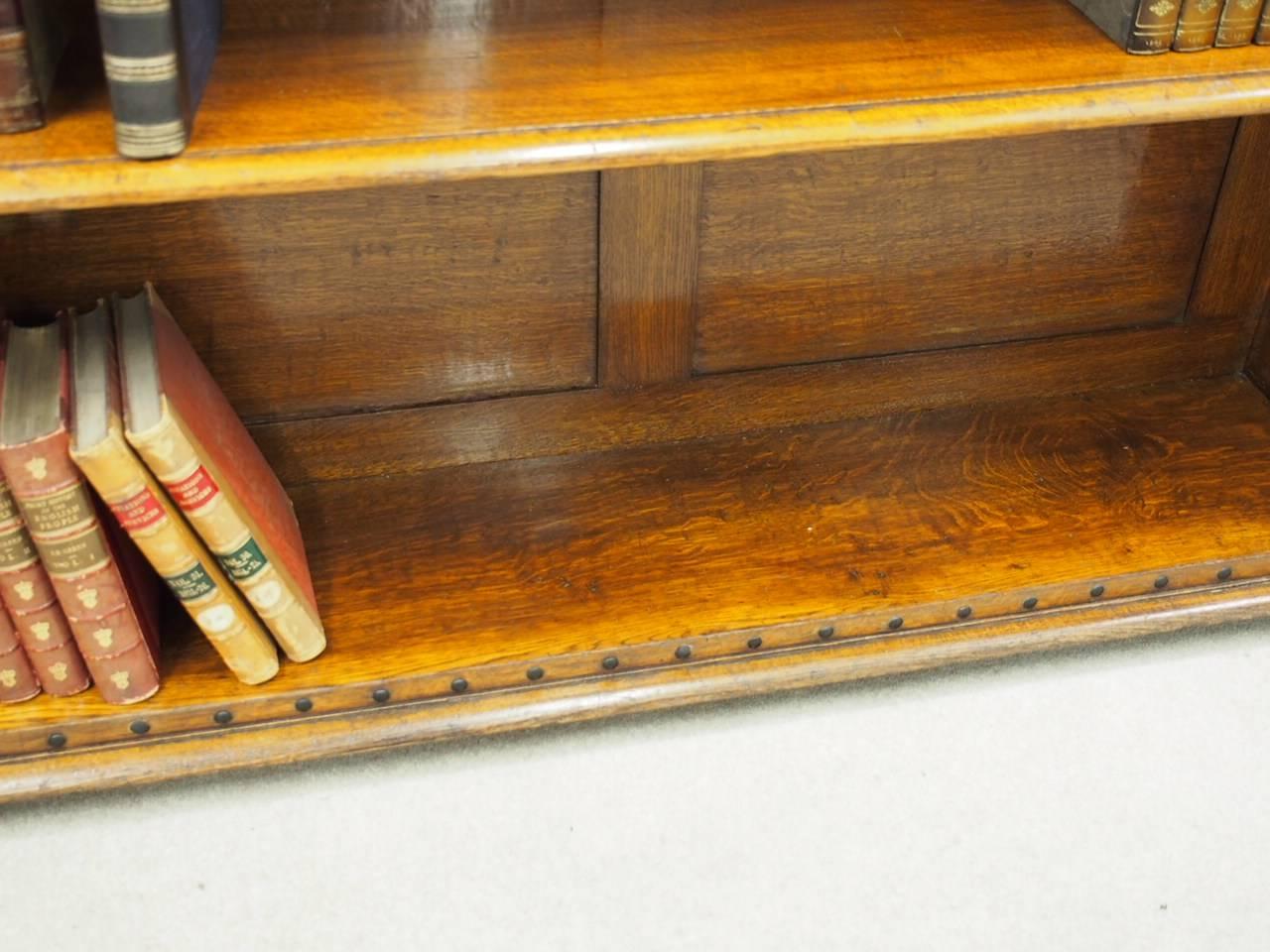 Victorian Oak Waterfall Bookcase in the Manner of Richard Bridgens For Sale 3