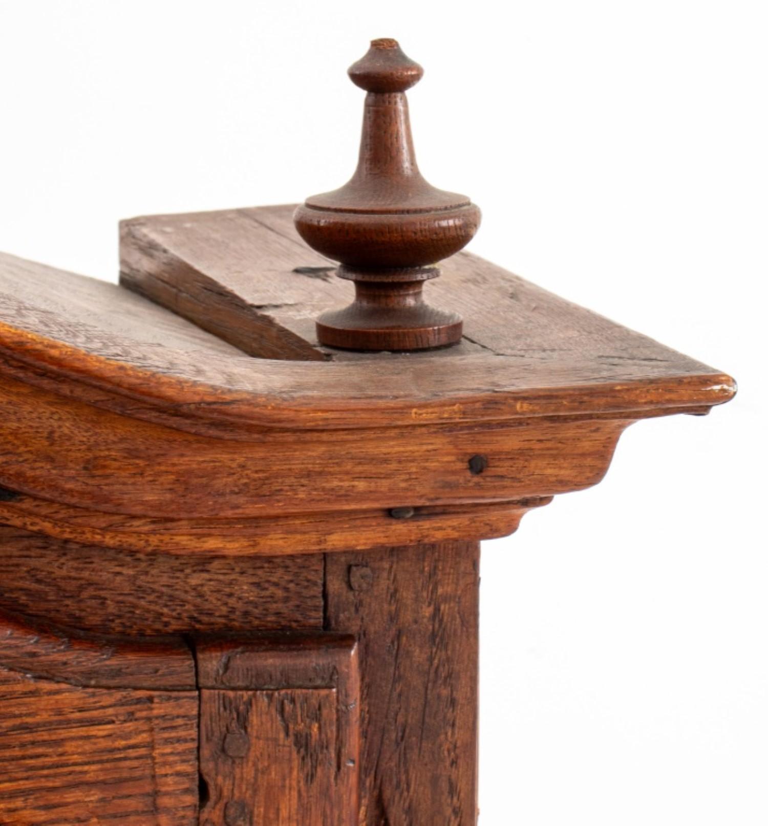 Victorian Oak Wooden Clock Case For Sale 3