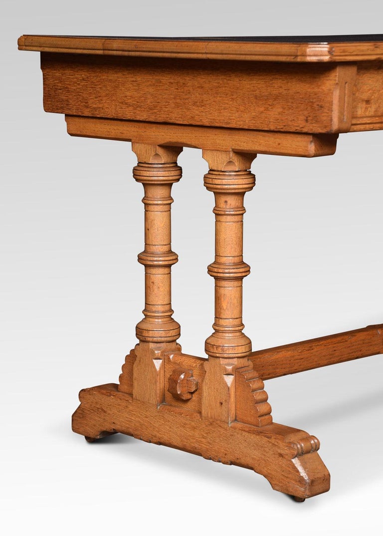 Victorian Oak Writing Table by Lamb of Manchester For Sale at 1stDibs