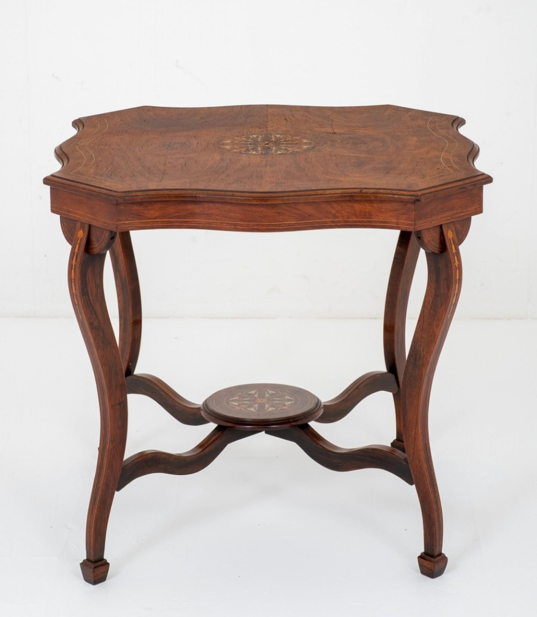 Bois de rose Table d'appoint victorienne, bois de rose ancien, 1880 en vente