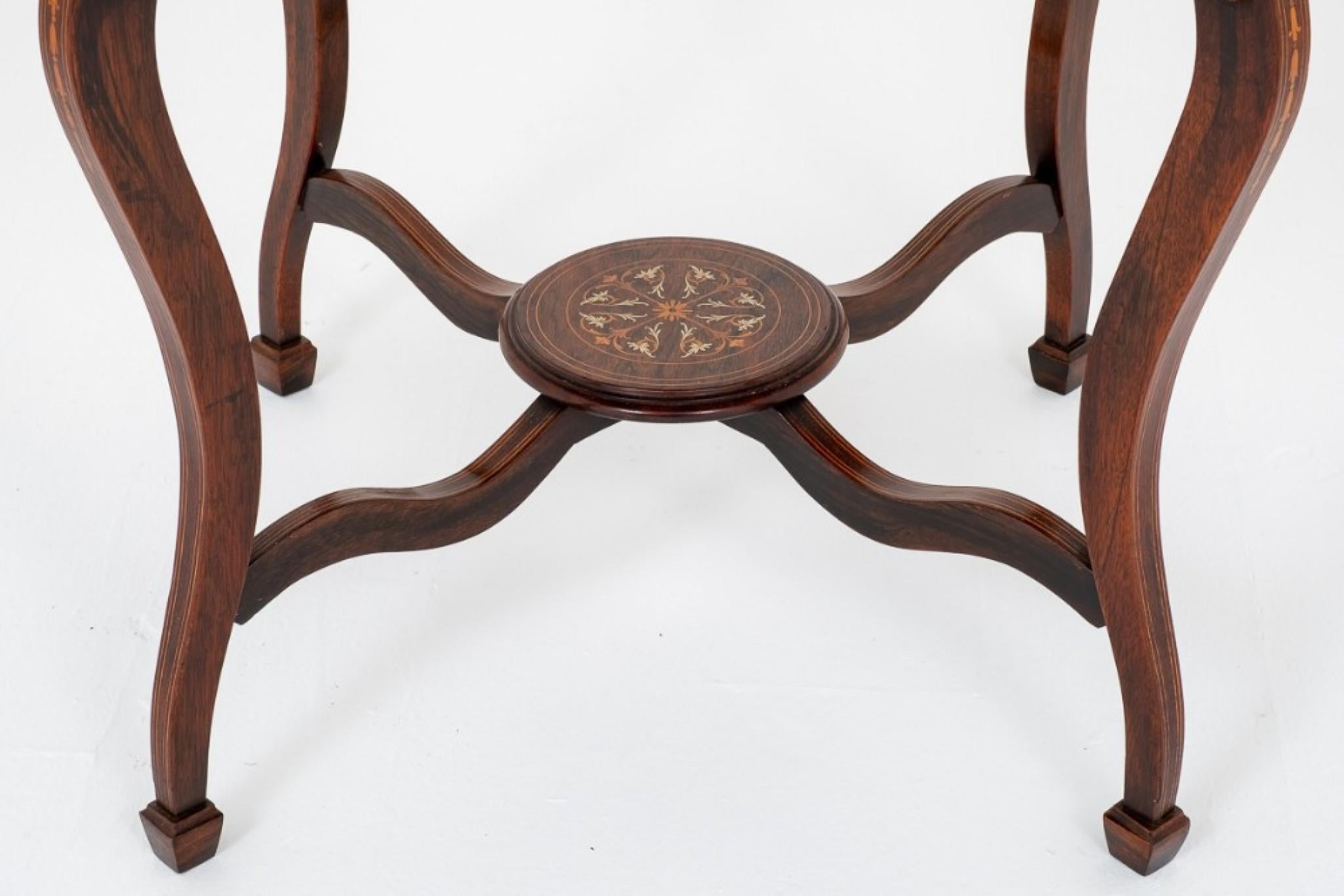 Table d'appoint victorienne, bois de rose ancien, 1880 en vente 1