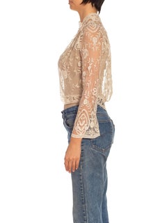 Victorian Off White Princess Lace Long Sleeves Jacket