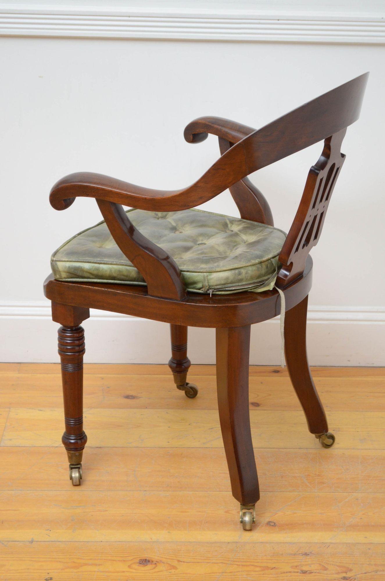 Victorian Office Chair / Desk Chair For Sale 5