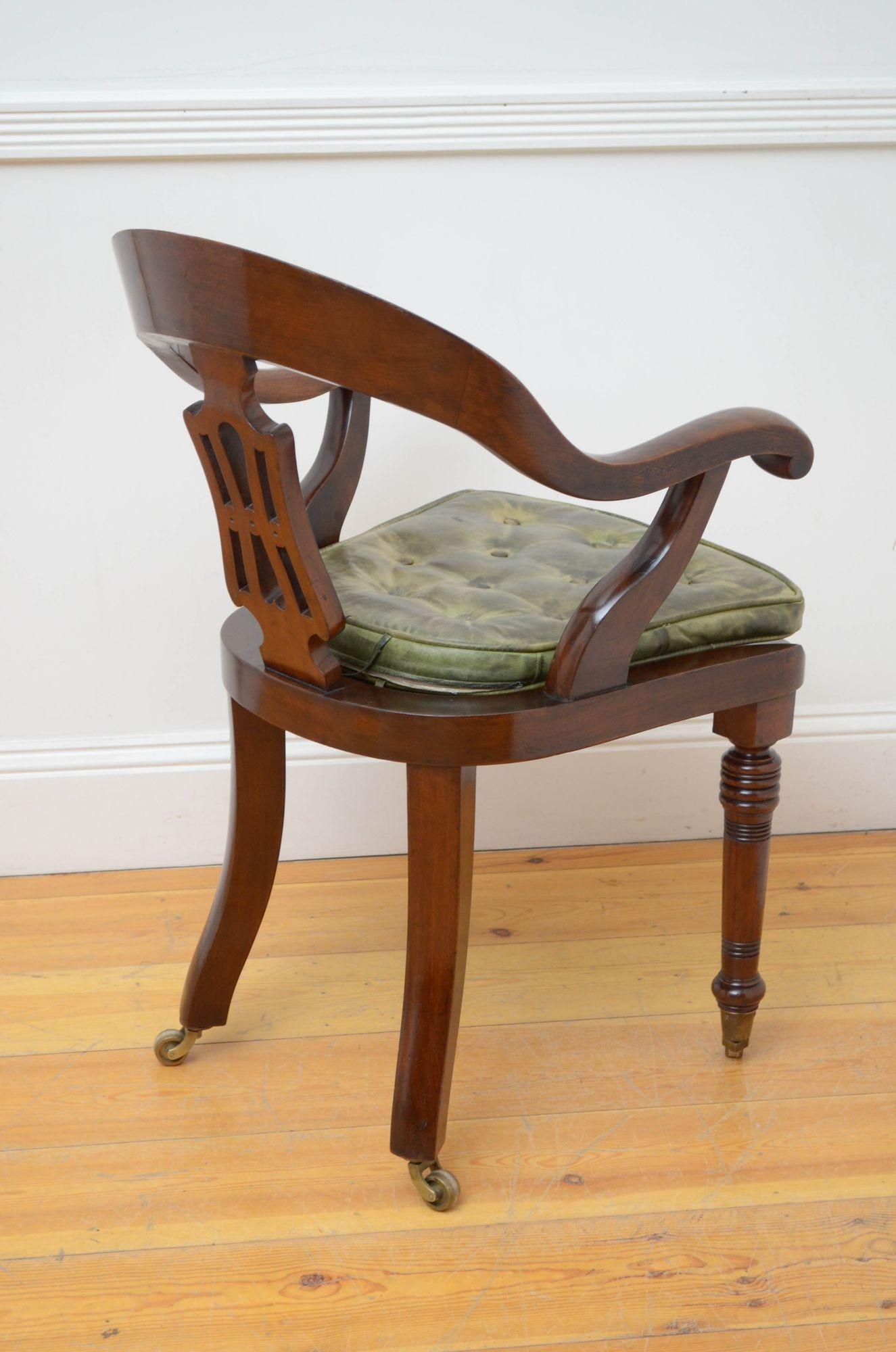 Victorian Office Chair / Desk Chair For Sale 6