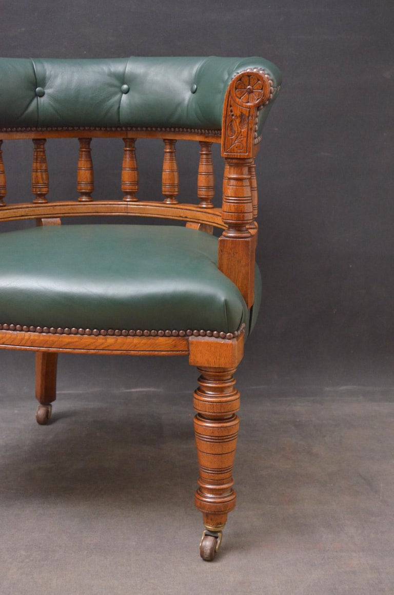 Victorian Office Chair in Oak at 1stDibs