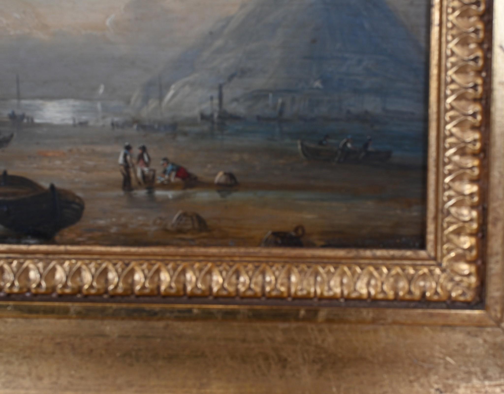Viktorianisches Ölgemälde, Cornish Coastal Scene Maritime, 1880 im Angebot 2