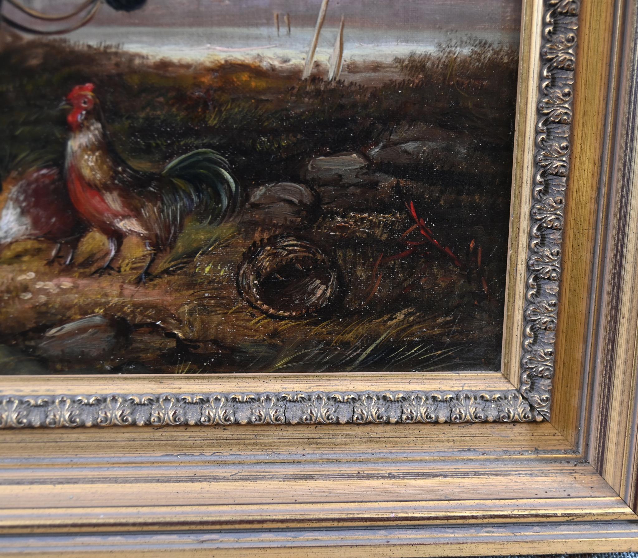 Viktorianisches Ölgemälde, Pferde-Bauernhofsszene, 1880 im Angebot 5