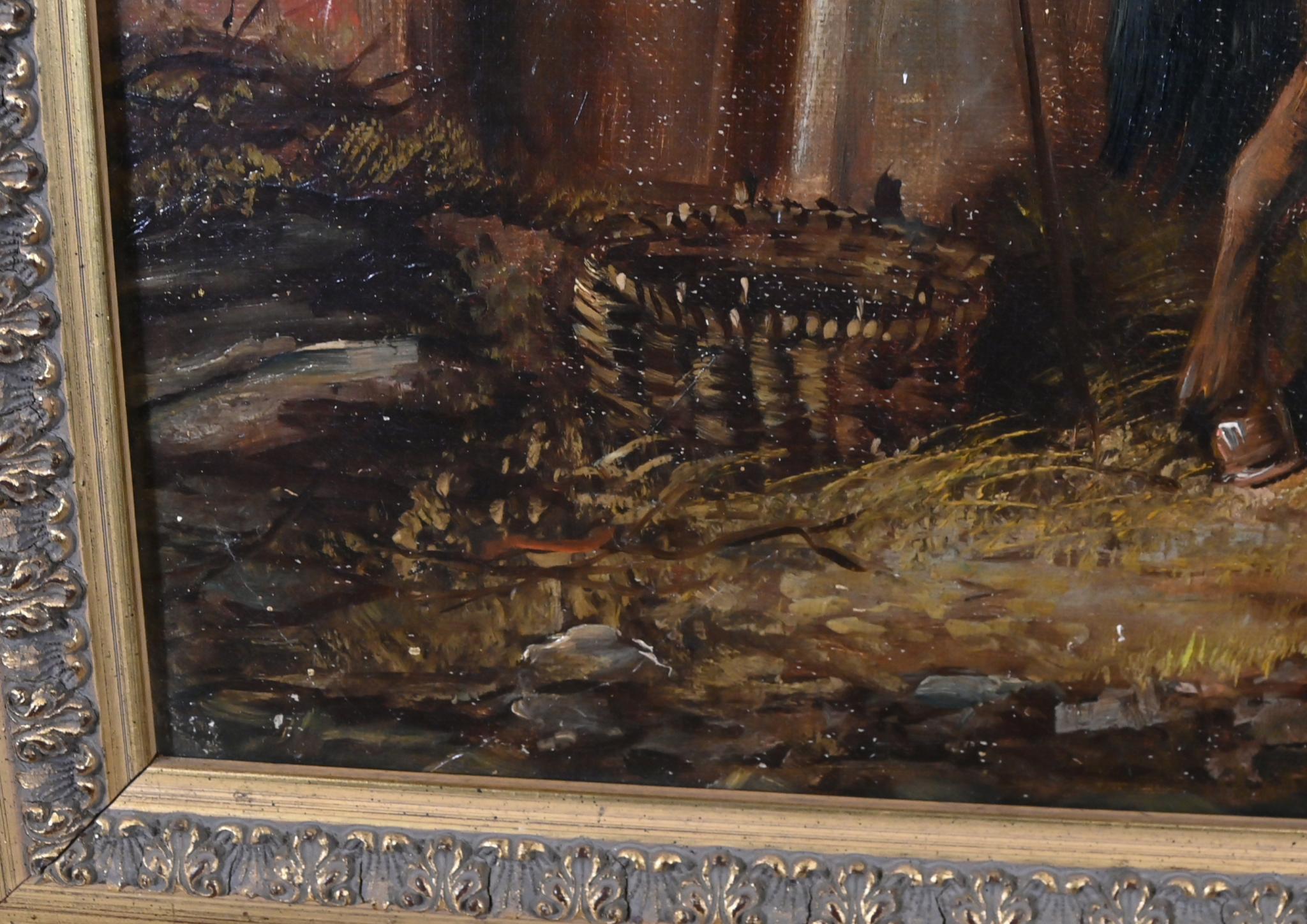 Viktorianisches Ölgemälde, Pferde-Bauernhofsszene, 1880 im Angebot 7