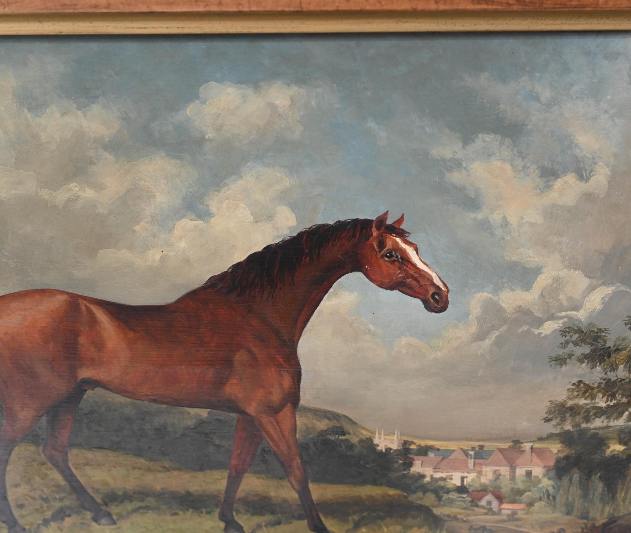 Viktorianisches Ölgemälde, Pferdeporträt, Stubbs, Kunst 1860 im Angebot 1