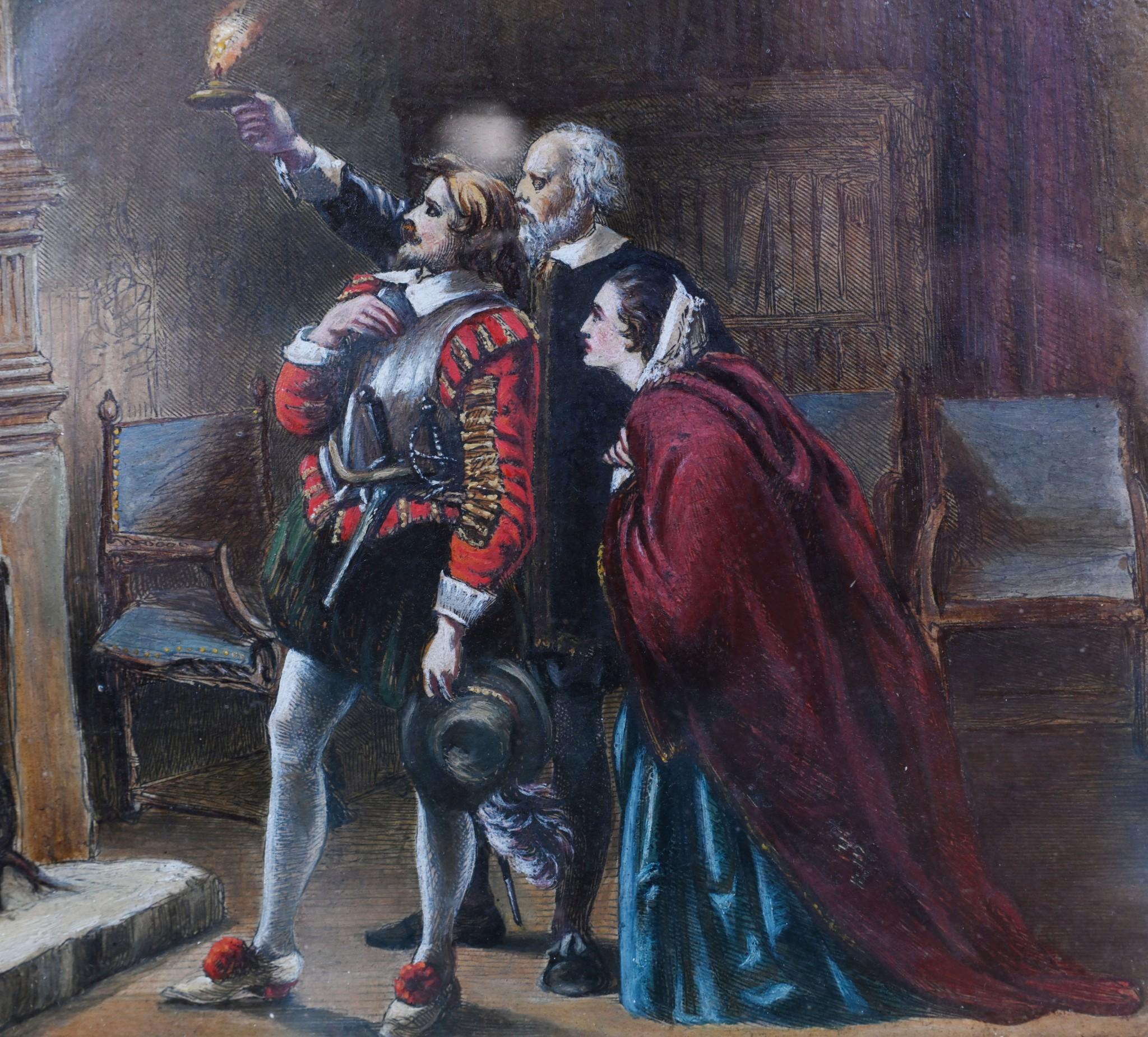 Óleo victoriano Retrato de Shakespeare 1860 Firmado Mediados del siglo XIX en venta