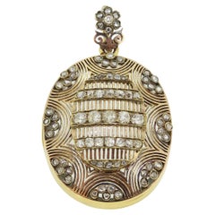 Victorian Old and Rose Cut Diamond Locket Pendant