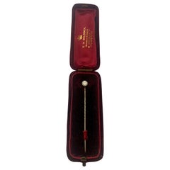 Victorian Old Brilliant Cut 0.45 Carat Diamond Stickpin in 18kt Gold