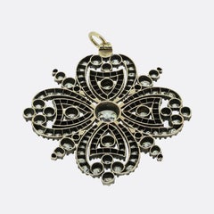 Victorian Old Cut Diamond Clover Pendant