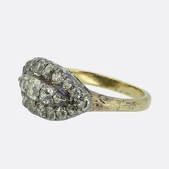 Victorian Old Cut Diamond Cluster Ring