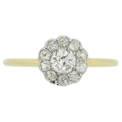 Vintage Victorian Old Cut Diamond Cluster Ring