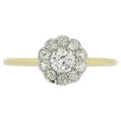 Victorian Old Cut Diamond Cluster Ring