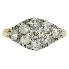 Victorian Old Cut Diamond Cluster Ring