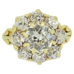 Victorian Old Cut Diamond Cluster Ring
