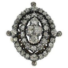 Victorian Old Cut Diamond Cluster Ring