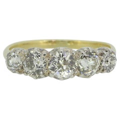 Victorian Old Cut Diamond Five-Stone Ring