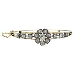 Brazalete Floral Victoriano de Diamantes talla antigua