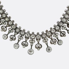 Victorian Old Cut Diamond Fringe Necklace