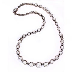 Victorian Old-Cut Diamond Riviere Necklace, ca. 1880s