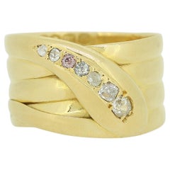 Antique Victorian Old Cut Diamond Snake Ring