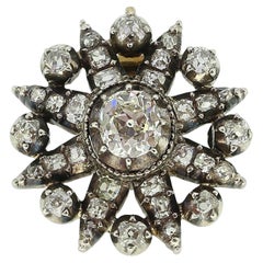Colgante Victoriano Estrella de Diamantes talla antigua