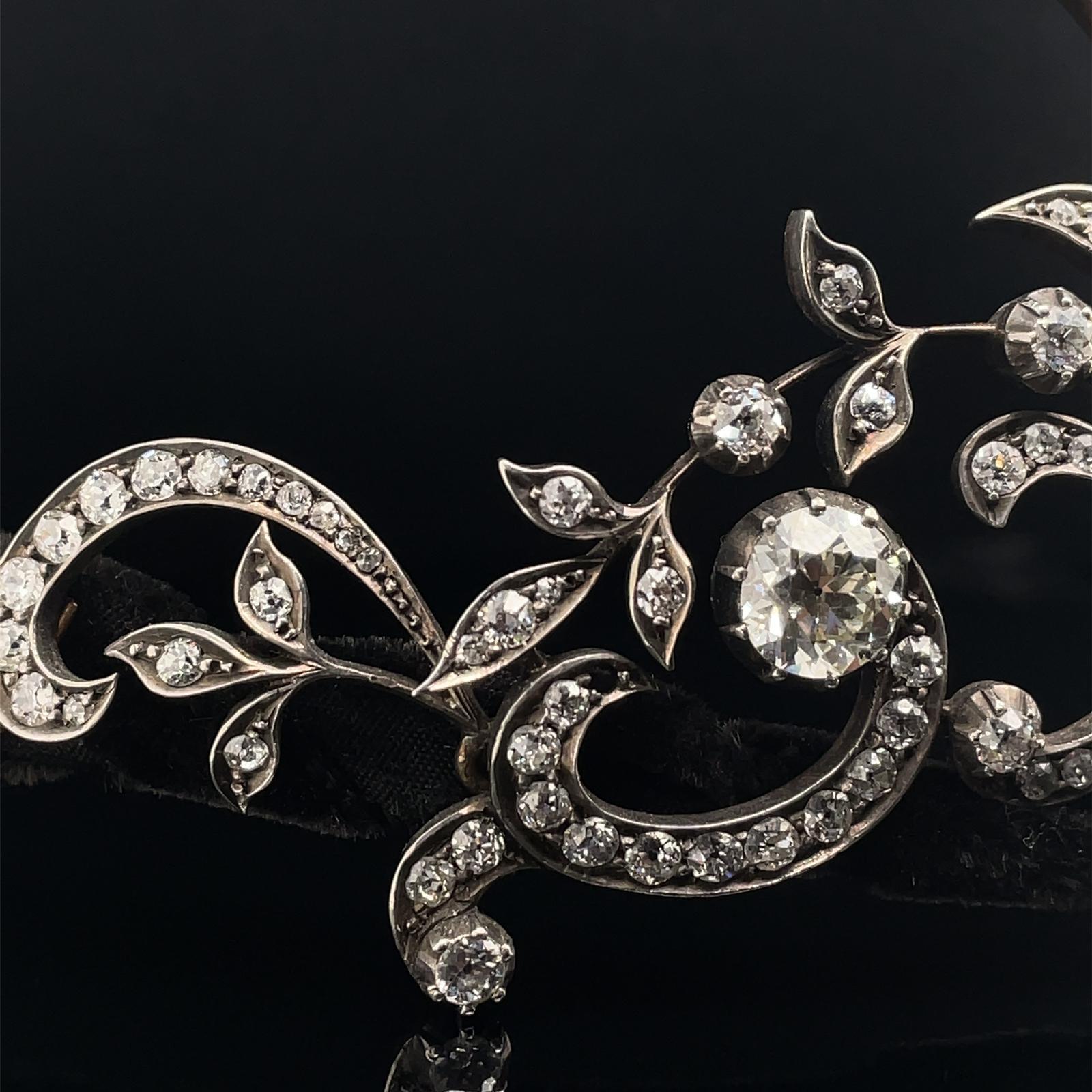 Victorian Old Cut Diamond Tiara In Good Condition For Sale In London, GB