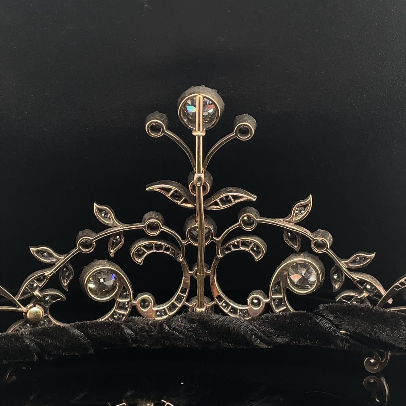 Women's Victorian Old Cut Diamond Tiara For Sale