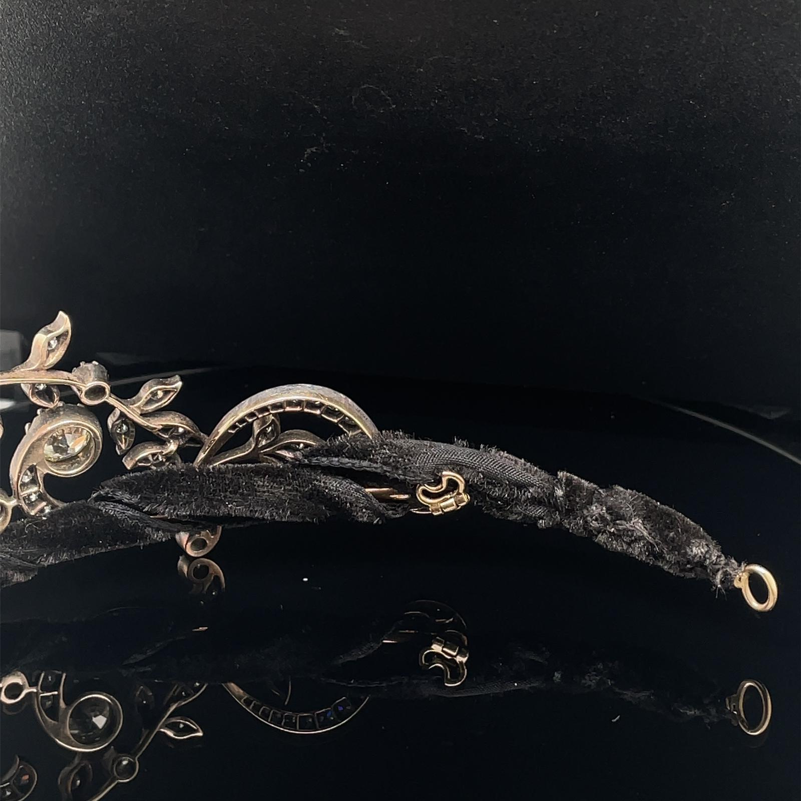Victorian Old Cut Diamond Tiara en venta 3