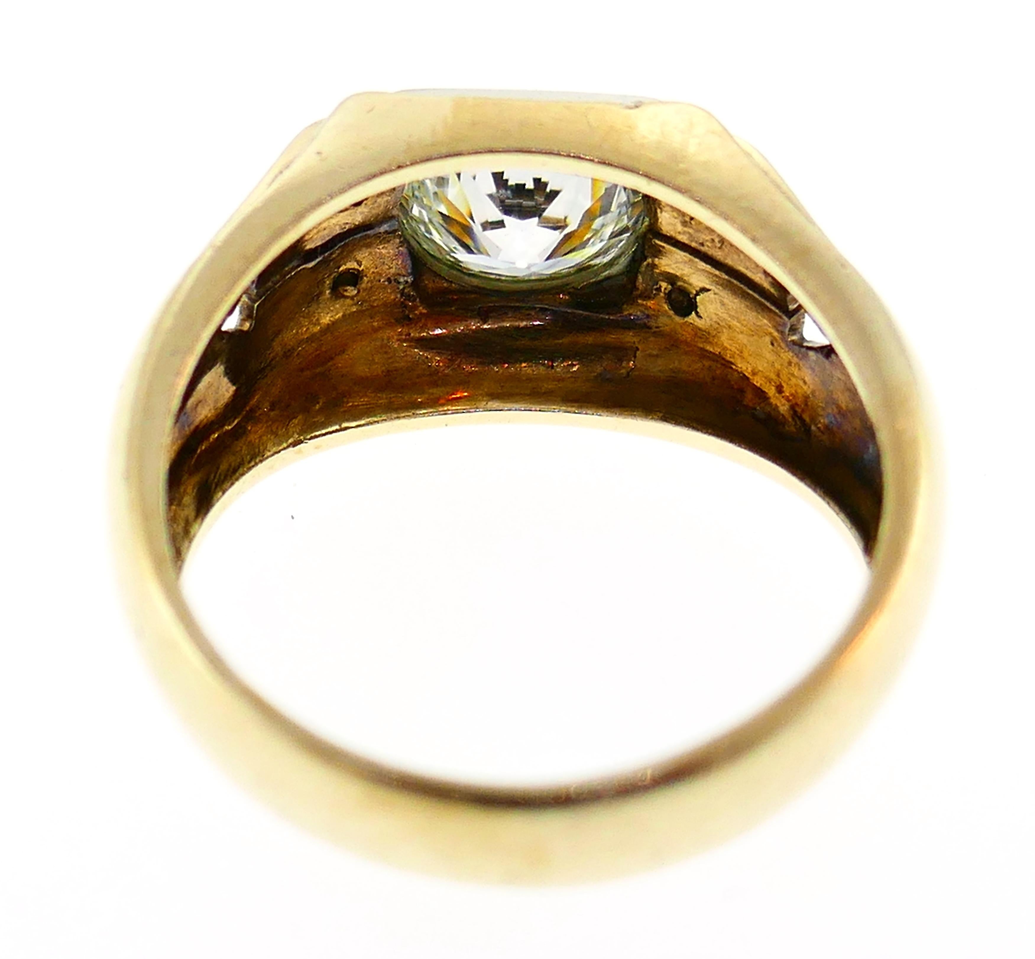 Victorian Old European Cut Diamond Gold Ring 1
